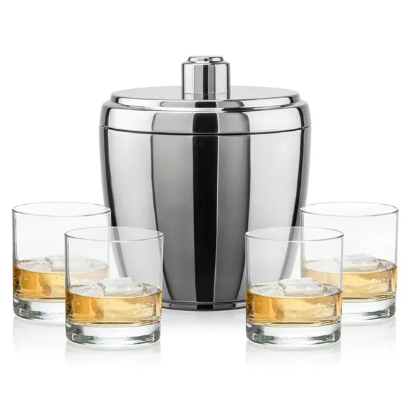 The Pescara Ice Bucket & On-the-Rocks Set combines modern style with... from ASI 84592 St Regis Group