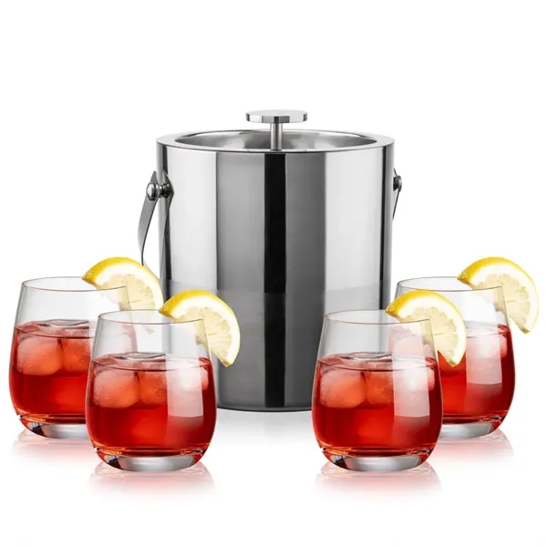 The Catania Ice Bucket with On-the-Rocks Set brings refined style and... from ASI 84592 St Regis Group