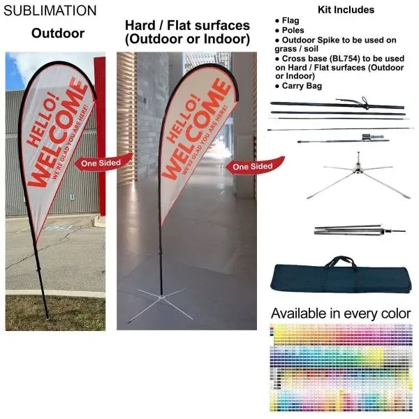9' Small Tear Drop Flag Kit... from ASI 53509 FIEL-Fairdeal Import & Export