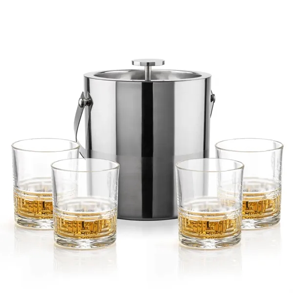 The Catania Ice Bucket with On-the-Rocks Set brings refined style and... from ASI 84592 St Regis Group
