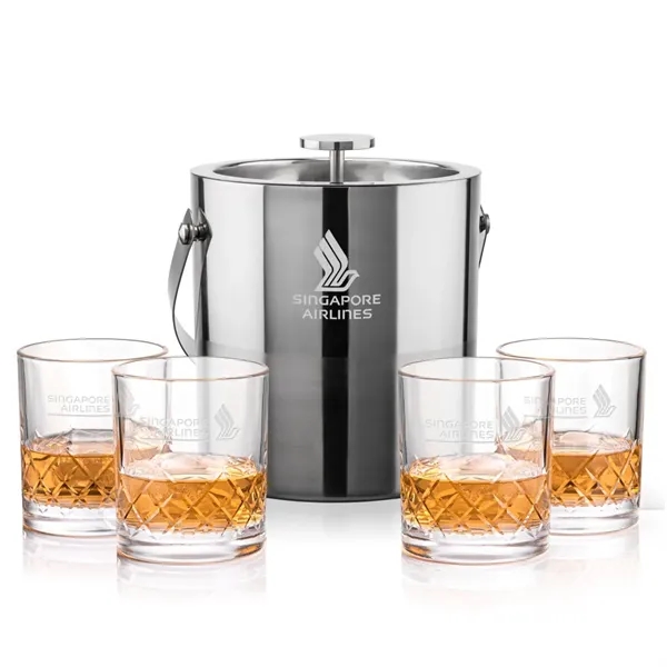 The Catania Ice Bucket with On-the-Rocks Set brings refined style and... from ASI 84592 St Regis Group