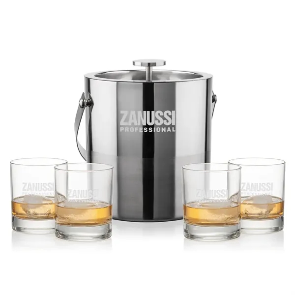 The Catania Ice Bucket with On-the-Rocks Set brings refined style and... from ASI 84592 St Regis Group