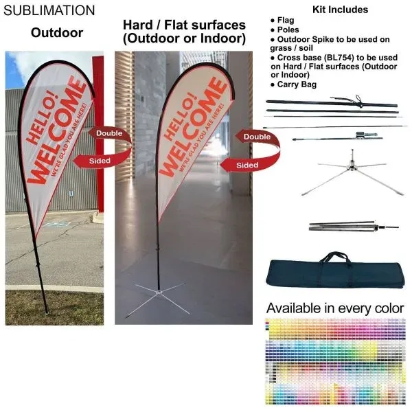 9' Small Tear Drop Flag Kit... from ASI 53509 FIEL-Fairdeal Import & Export