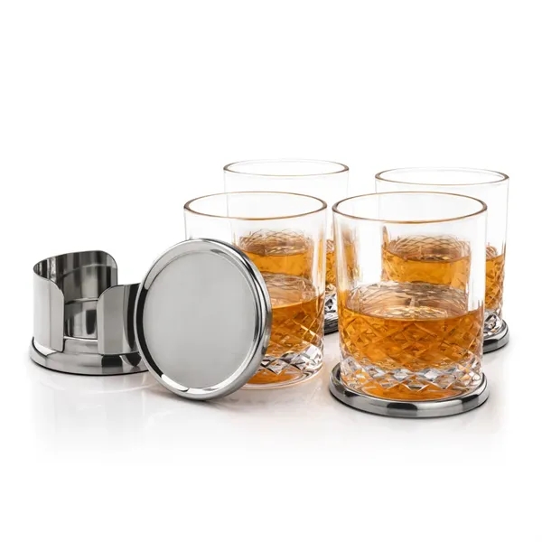 The Baldoni Coasters & On-the-Rocks Set combines modern elegance with everyday... from ASI 84592 St Regis Group