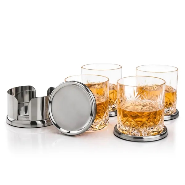 The Baldoni Coasters & On-the-Rocks Set combines modern elegance with everyday... from ASI 84592 St Regis Group