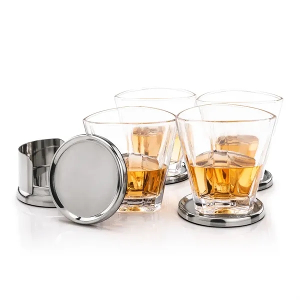 The Baldoni Coasters & On-the-Rocks Set combines modern elegance with everyday... from ASI 84592 St Regis Group