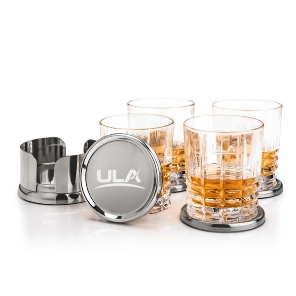 The Baldoni Coasters & On-the-Rocks Set combines modern elegance with everyday... from ASI 84592 St Regis Group