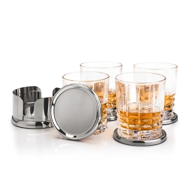 The Baldoni Coasters & On-the-Rocks Set combines modern elegance with everyday... from ASI 84592 St Regis Group