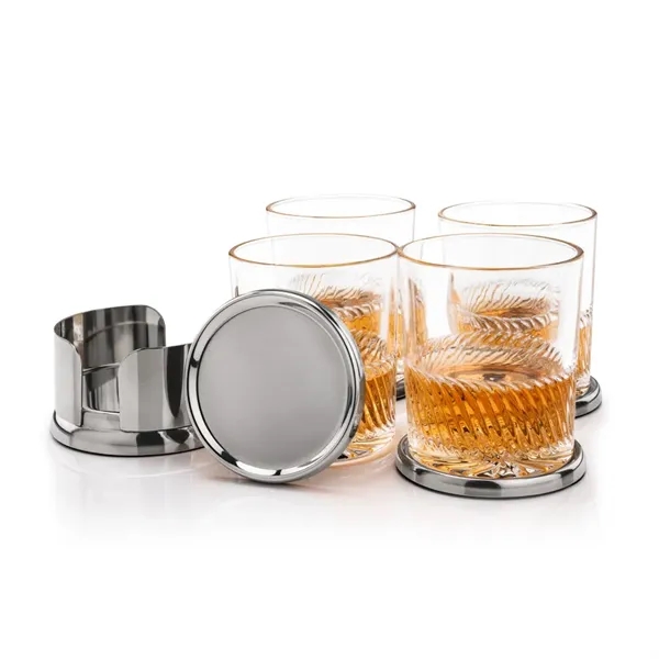 The Baldoni Coasters & On-the-Rocks Set combines modern elegance with everyday... from ASI 84592 St Regis Group
