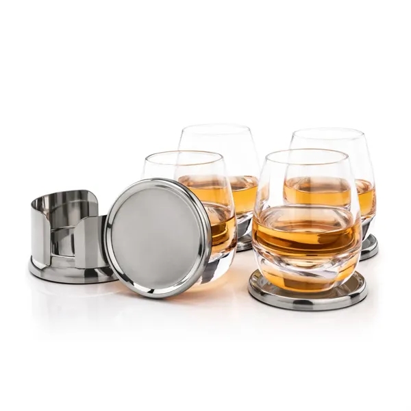 The Baldoni Coasters & On-the-Rocks Set combines modern elegance with everyday... from ASI 84592 St Regis Group