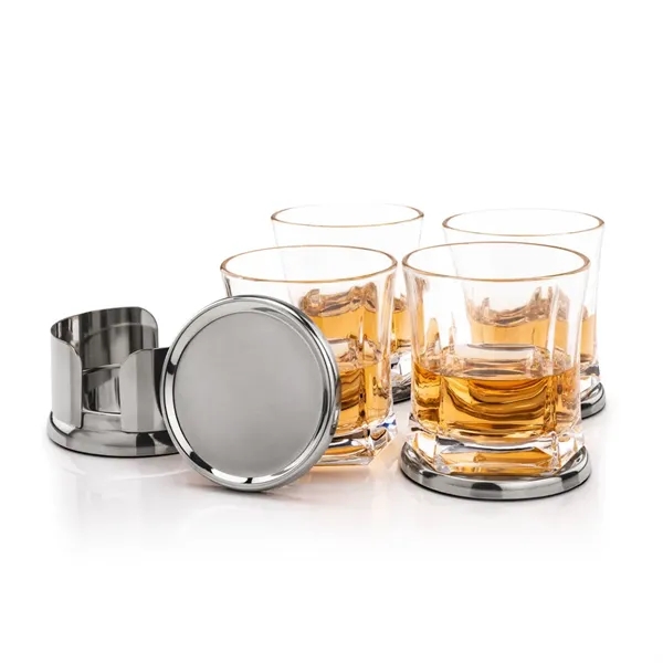 The Baldoni Coasters & On-the-Rocks Set combines modern elegance with everyday... from ASI 84592 St Regis Group