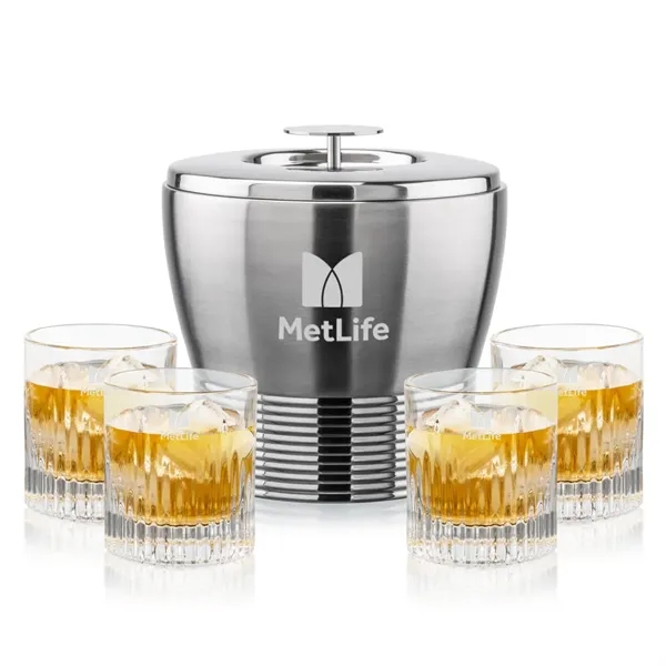 The Genoa Ice Bucket & On-the-Rocks Set is designed for effortless... from ASI 84592 St Regis Group