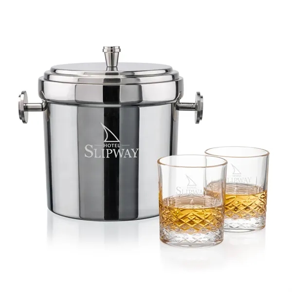 The Milano Ice Bucket & On-the-Rocks Glasses Set delivers a clean,... from ASI 84592 St Regis Group