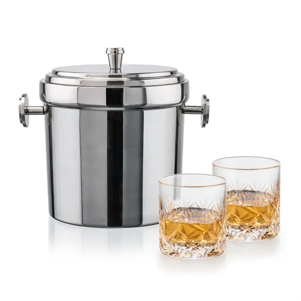 The Milano Ice Bucket & On-the-Rocks Glasses Set delivers a clean,... from ASI 84592 St Regis Group