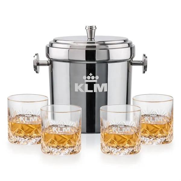 The Milano Ice Bucket & On-the-Rocks Glasses Set delivers a clean,... from ASI 84592 St Regis Group
