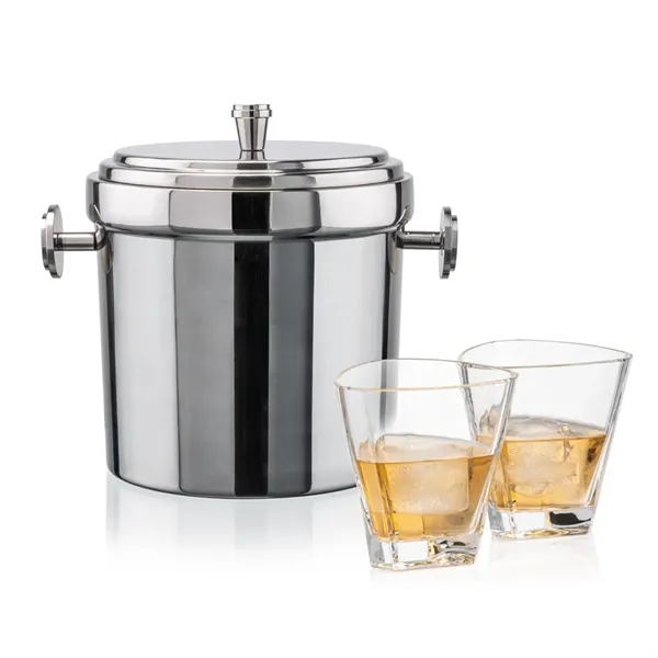 The Milano Ice Bucket & On-the-Rocks Glasses Set delivers a clean,... from ASI 84592 St Regis Group