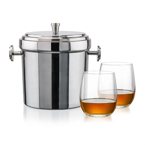 The Milano Ice Bucket & On-the-Rocks Glasses Set delivers a clean,... from ASI 84592 St Regis Group
