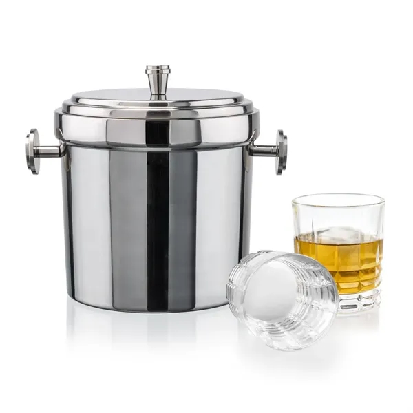 The Milano Ice Bucket & On-the-Rocks Glasses Set delivers a clean,... from ASI 84592 St Regis Group