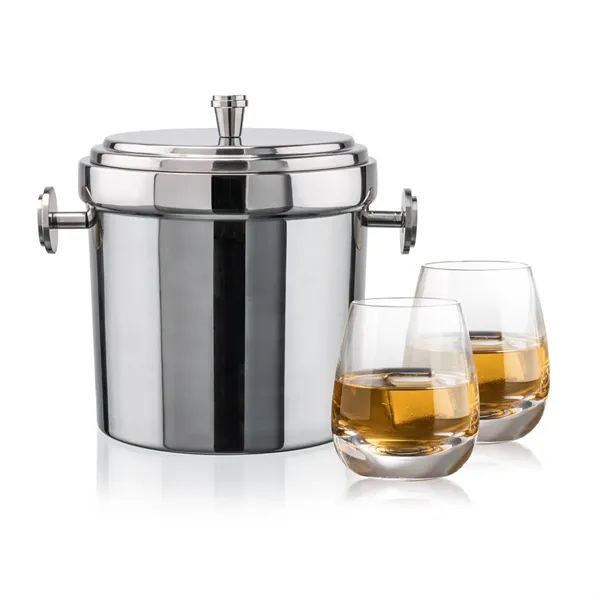 The Milano Ice Bucket & On-the-Rocks Glasses Set delivers a clean,... from ASI 84592 St Regis Group