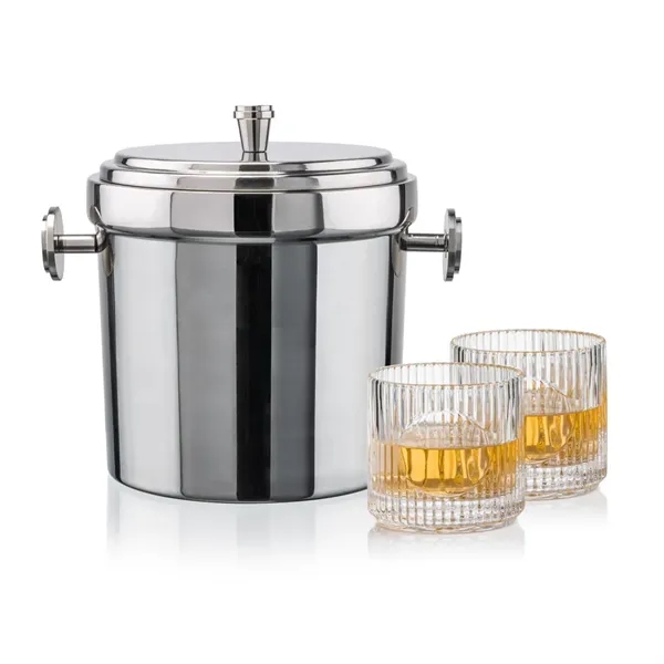 The Milano Ice Bucket & On-the-Rocks Glasses Set delivers a clean,... from ASI 84592 St Regis Group