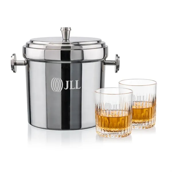 The Milano Ice Bucket & On-the-Rocks Glasses Set delivers a clean,... from ASI 84592 St Regis Group