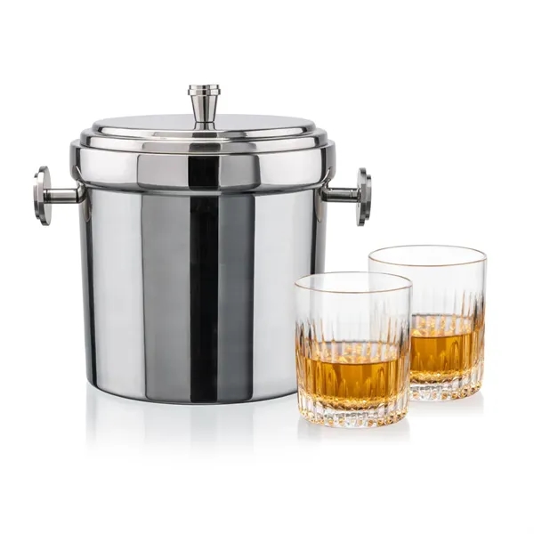 The Milano Ice Bucket & On-the-Rocks Glasses Set delivers a clean,... from ASI 84592 St Regis Group