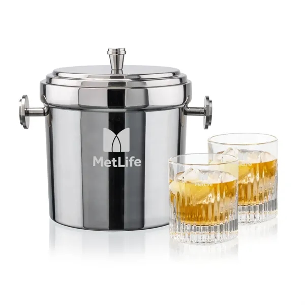 The Milano Ice Bucket & On-the-Rocks Glasses Set delivers a clean,... from ASI 84592 St Regis Group