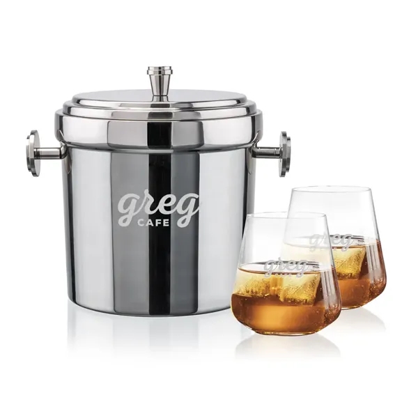 The Milano Ice Bucket & On-the-Rocks Glasses Set delivers a clean,... from ASI 84592 St Regis Group