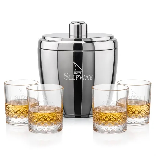 The Pescara Ice Bucket & On-the-Rocks Set combines modern style with... from ASI 84592 St Regis Group