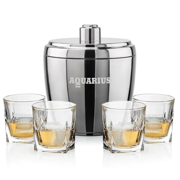 The Pescara Ice Bucket & On-the-Rocks Set combines modern style with... from ASI 84592 St Regis Group