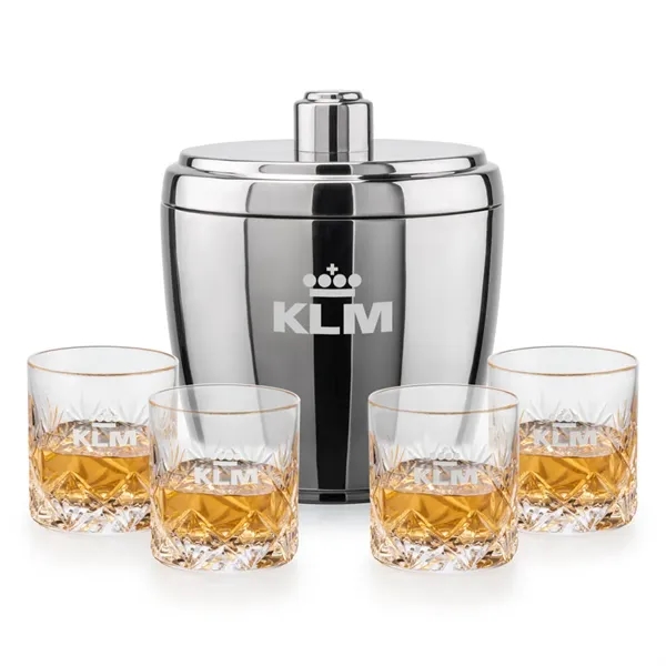 The Pescara Ice Bucket & On-the-Rocks Set combines modern style with... from ASI 84592 St Regis Group