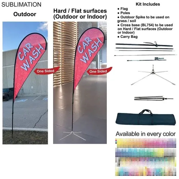 12' Medium Tear Drop Flag Kit... from ASI 53509 FIEL-Fairdeal Import & Export