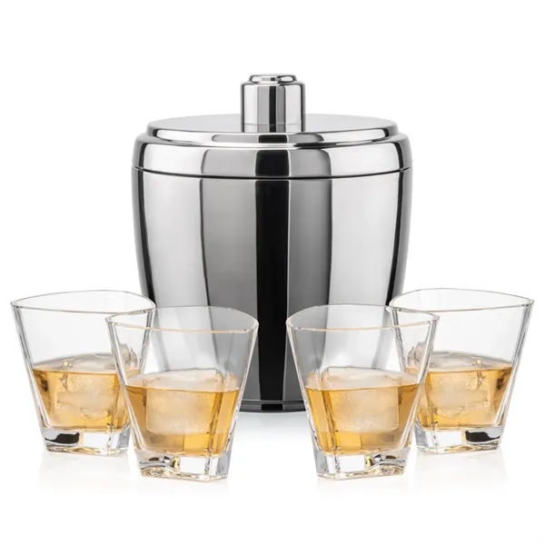 The Pescara Ice Bucket & On-the-Rocks Set combines modern style with... from ASI 84592 St Regis Group