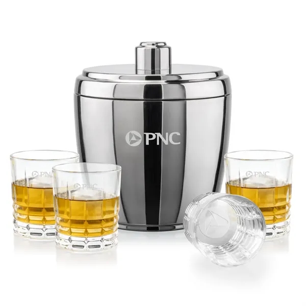 The Pescara Ice Bucket & On-the-Rocks Set combines modern style with... from ASI 84592 St Regis Group