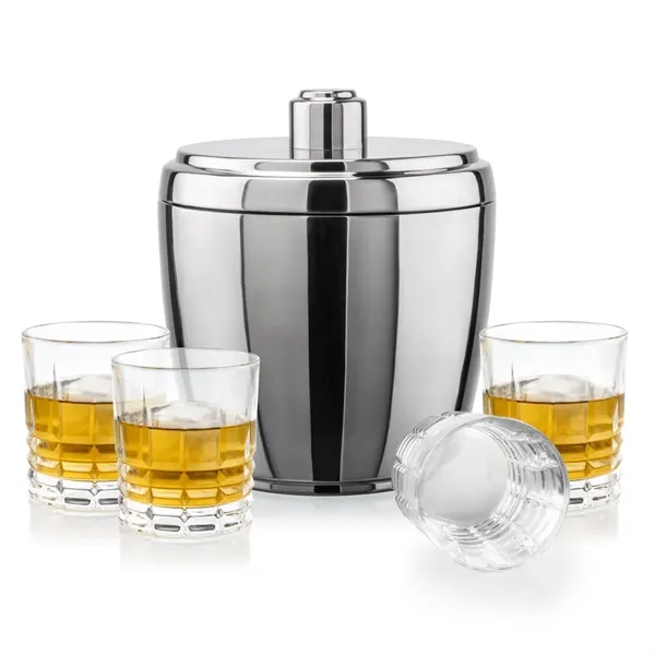 The Pescara Ice Bucket & On-the-Rocks Set combines modern style with... from ASI 84592 St Regis Group