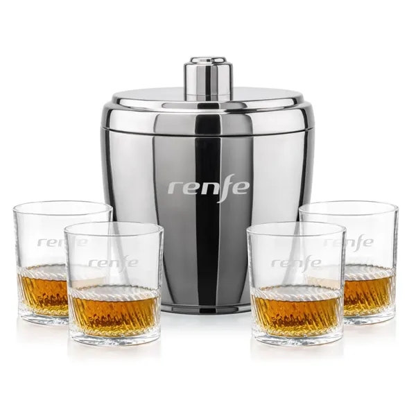 The Pescara Ice Bucket & On-the-Rocks Set combines modern style with... from ASI 84592 St Regis Group