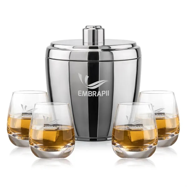 The Pescara Ice Bucket & On-the-Rocks Set combines modern style with... from ASI 84592 St Regis Group