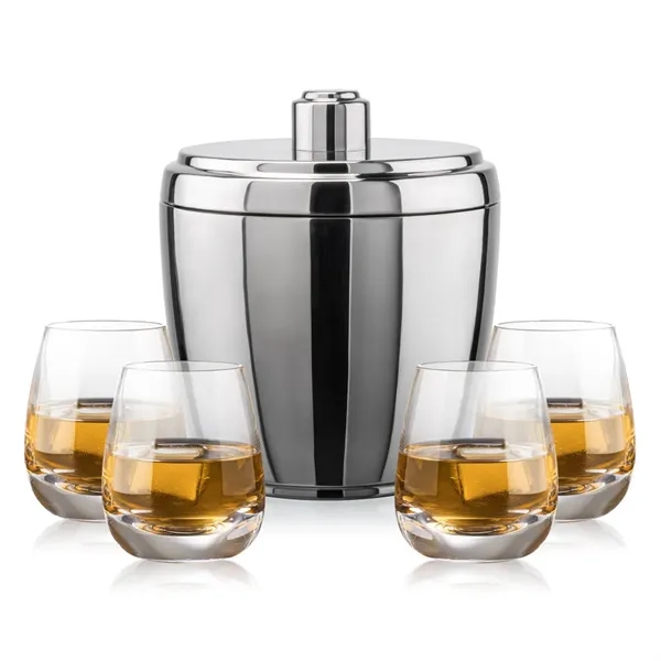 The Pescara Ice Bucket & On-the-Rocks Set combines modern style with... from ASI 84592 St Regis Group