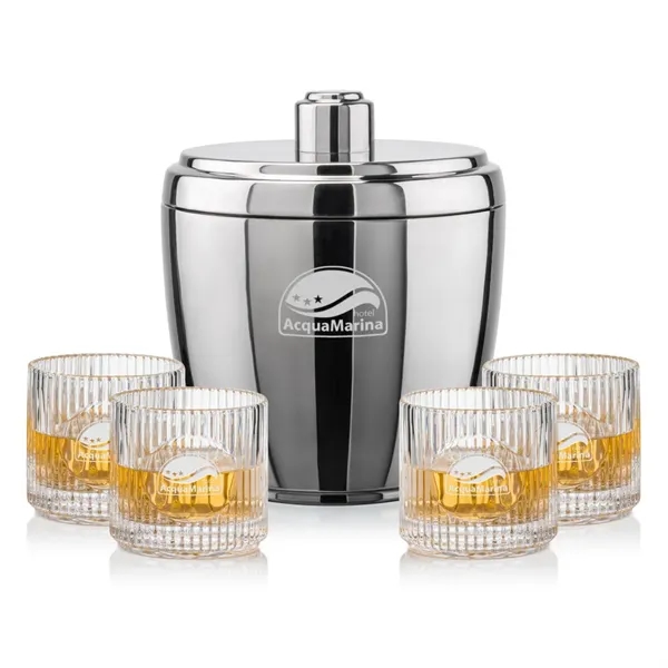 The Pescara Ice Bucket & On-the-Rocks Set combines modern style with... from ASI 84592 St Regis Group