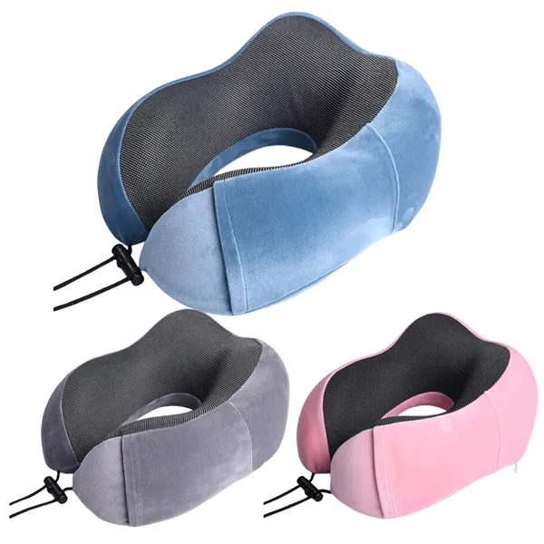 Memory cotton u-shape travel neck pillow with full color heat transfer... from ASI 37218 Athena Promo (tm)