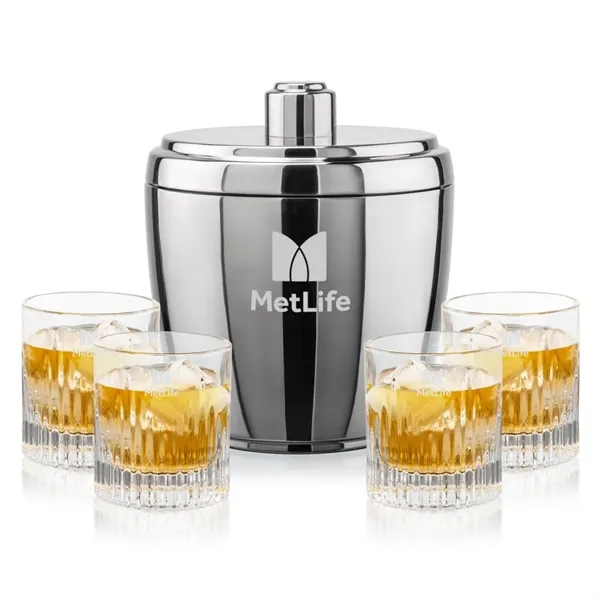 The Pescara Ice Bucket & On-the-Rocks Set combines modern style with... from ASI 84592 St Regis Group