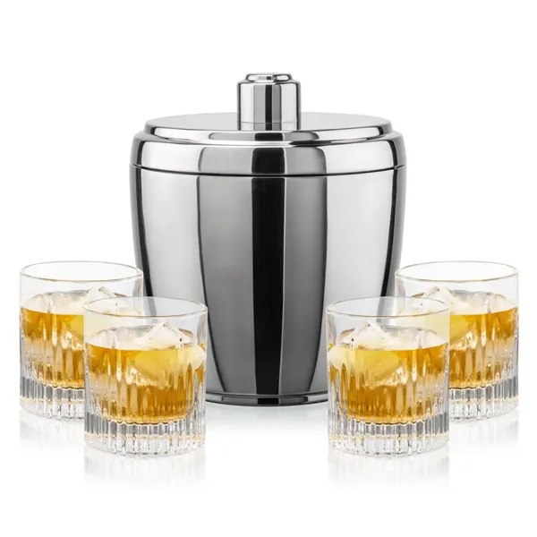The Pescara Ice Bucket & On-the-Rocks Set combines modern style with... from ASI 84592 St Regis Group