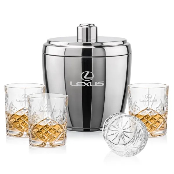 The Pescara Ice Bucket & On-the-Rocks Set combines modern style with... from ASI 84592 St Regis Group