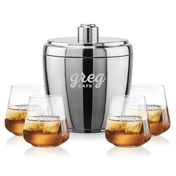 The Pescara Ice Bucket & On-the-Rocks Set combines modern style with... from ASI 84592 St Regis Group
