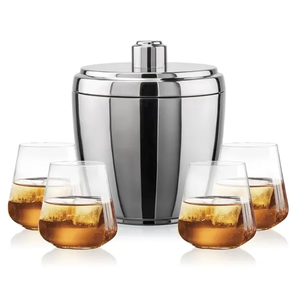 The Pescara Ice Bucket & On-the-Rocks Set combines modern style with... from ASI 84592 St Regis Group