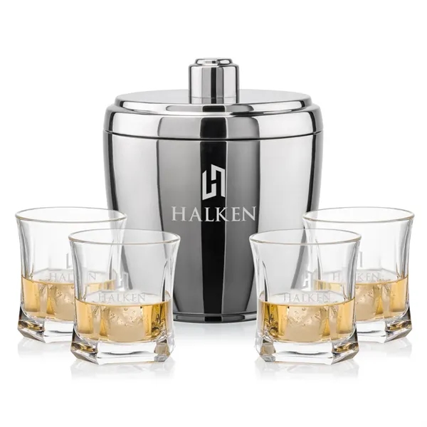 The Pescara Ice Bucket & On-the-Rocks Set combines modern style with... from ASI 84592 St Regis Group