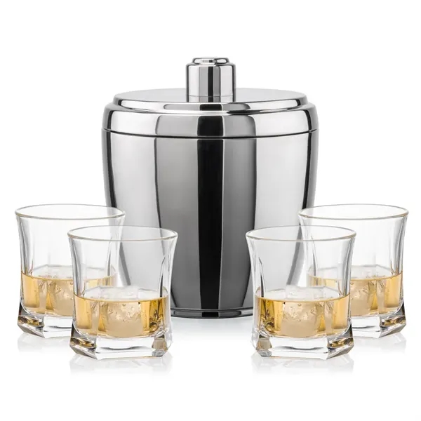 The Pescara Ice Bucket & On-the-Rocks Set combines modern style with... from ASI 84592 St Regis Group