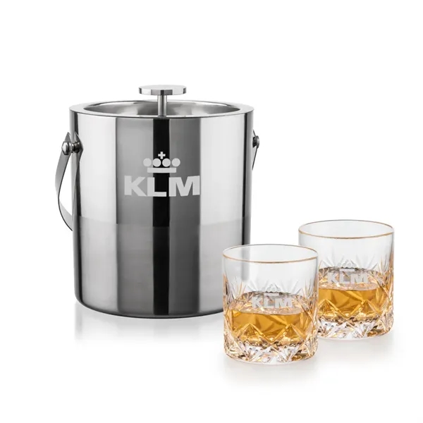The Catania Ice Bucket with On-the-Rocks Set brings refined style and... from ASI 84592 St Regis Group