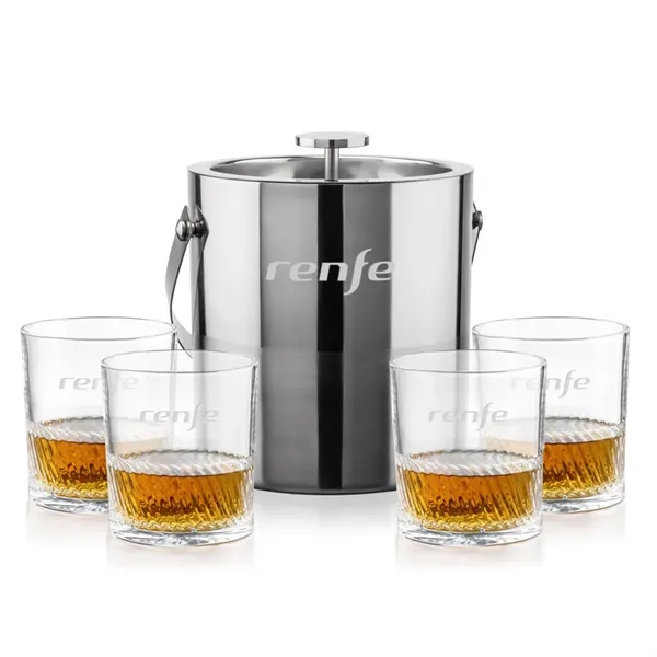 The Catania Ice Bucket with On-the-Rocks Set brings refined style and... from ASI 84592 St Regis Group