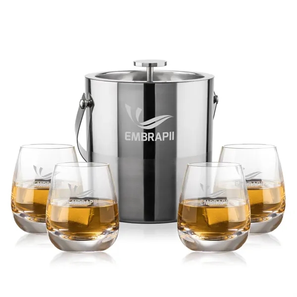 The Catania Ice Bucket with On-the-Rocks Set brings refined style and... from ASI 84592 St Regis Group